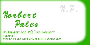 norbert pales business card